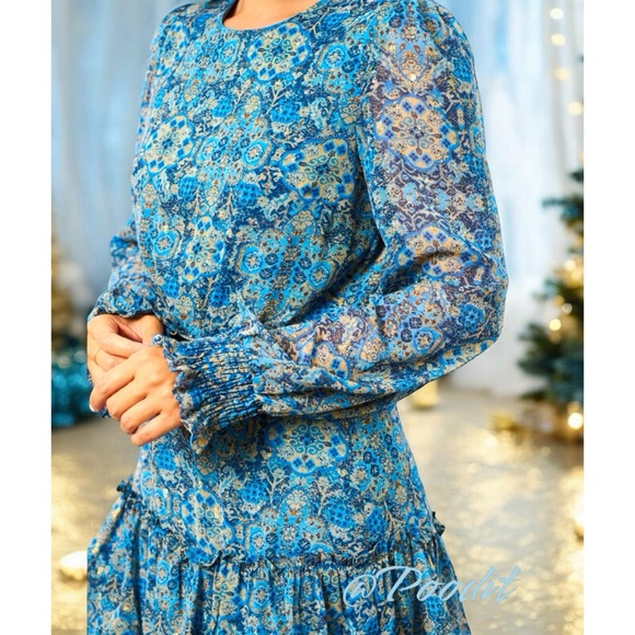 INA Cutest mini dress metallic gold detail S M L - Picture 3 of 10